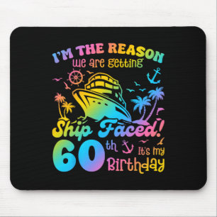 Ship Faced It's My 60th Birthday Cruising Ship Tri Mouse Mat
