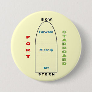 Ship Geography Yellow 7.5 Cm Round Badge