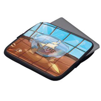 Ship in a Bottle on the sea Laptop Sleeve