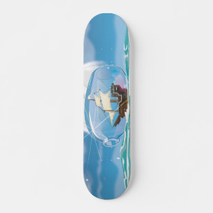 Ship in a Bottle on the sea Skateboard