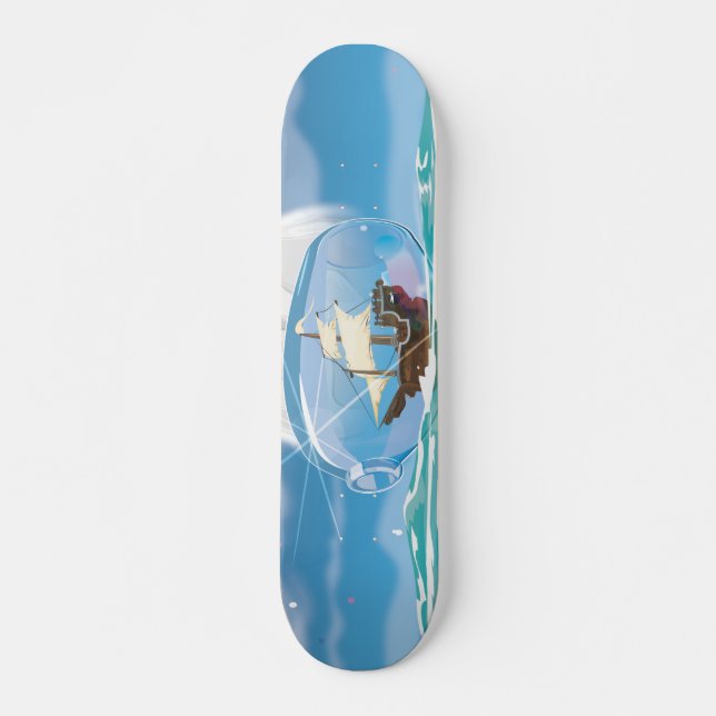 Ship in a Bottle on the sea Skateboard (Front)