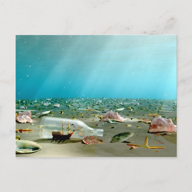 Ship-in-a-Bottle Wreck Postcard (Front)