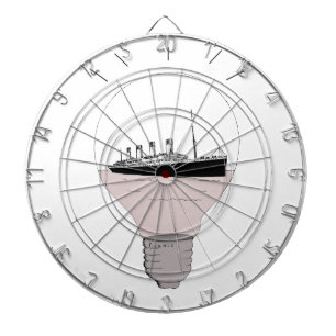 Ship in a light bulb dartboard