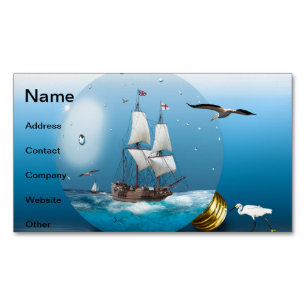 Ship in a light bulb 	Magnetic business card