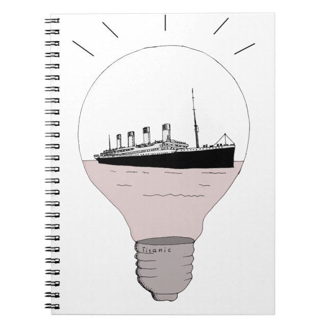 Ship in a light bulb notebook (Front)