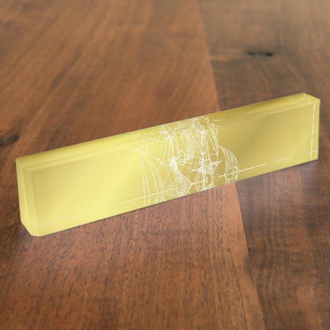 ship in gold nameplate (Side)