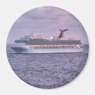 Ship in Purple Magnet
