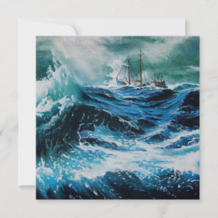 Ship In the Sea in Storm