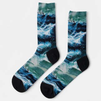 Ship In the Sea in Storm / Anchor and Rope  Socks