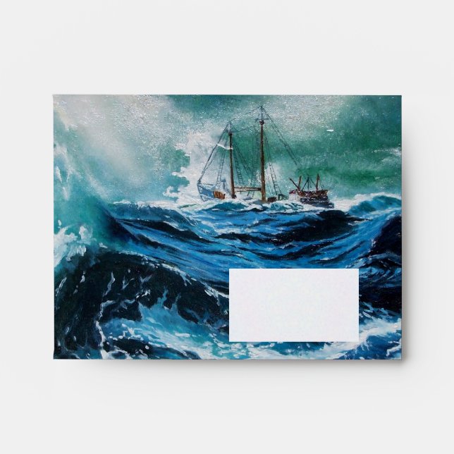 Ship In the Sea in Storm Envelopes (Front)