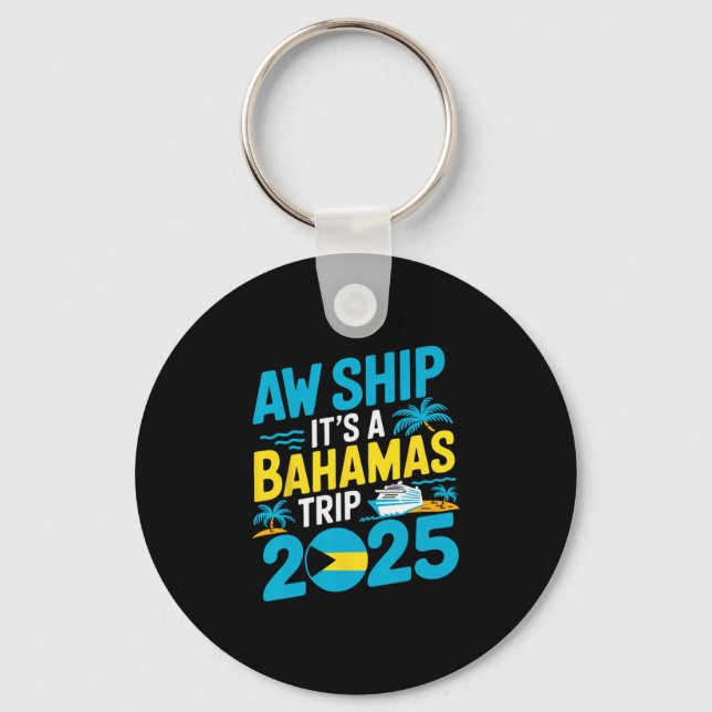 Ship It's A Hamas Trip 2025 Vacation Hamian Hamas  Key Ring (Front)