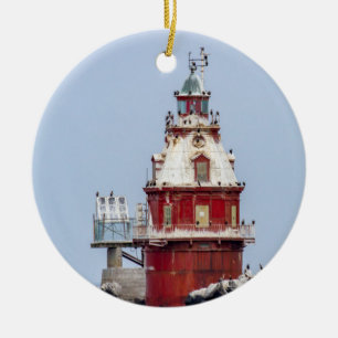 Ship John Shoal Lighthouse Ceramic Tree Decoration