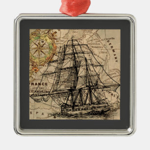 ship metal tree decoration