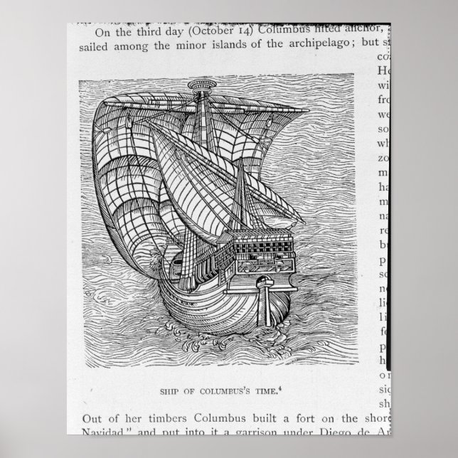 Ship of Columbus' Time' Poster (Front)