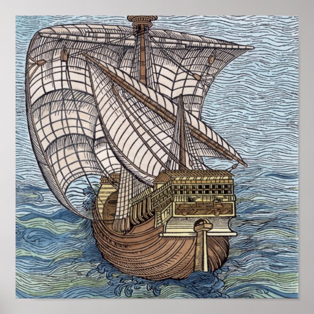 Ship of Columbus'Time' Poster (Front)