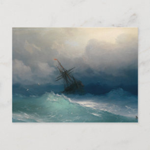 Ship on Stormy Seas Postcard