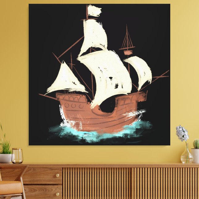 ship painting canvas print (Insitu(LivingRoom))