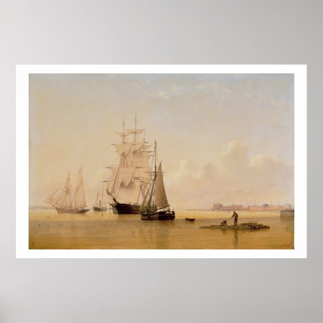 Ship Painting (oil on canvas) 2 Poster (Front)