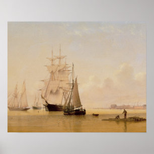Ship Painting (oil on canvas) 2 Poster