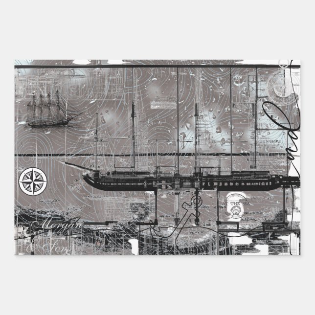 Ship Register Wrapping Paper Sheet (Front)