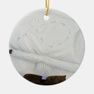 Ship Room at Hotel de Glace, Quebec, Canada Ceramic Tree Decoration