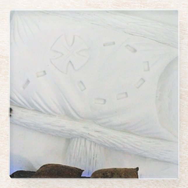 Ship Room at Hotel de Glace, Quebec, Canada Glass Coaster (Front)