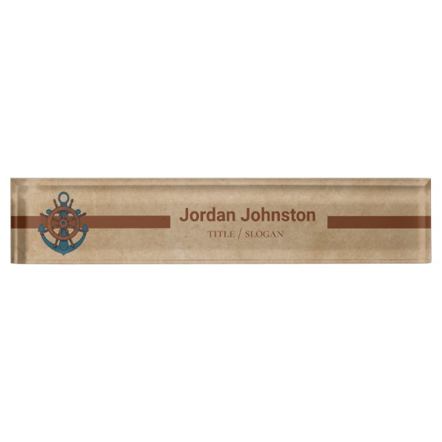 Ship Rudder And Anchor Nameplate (Front)