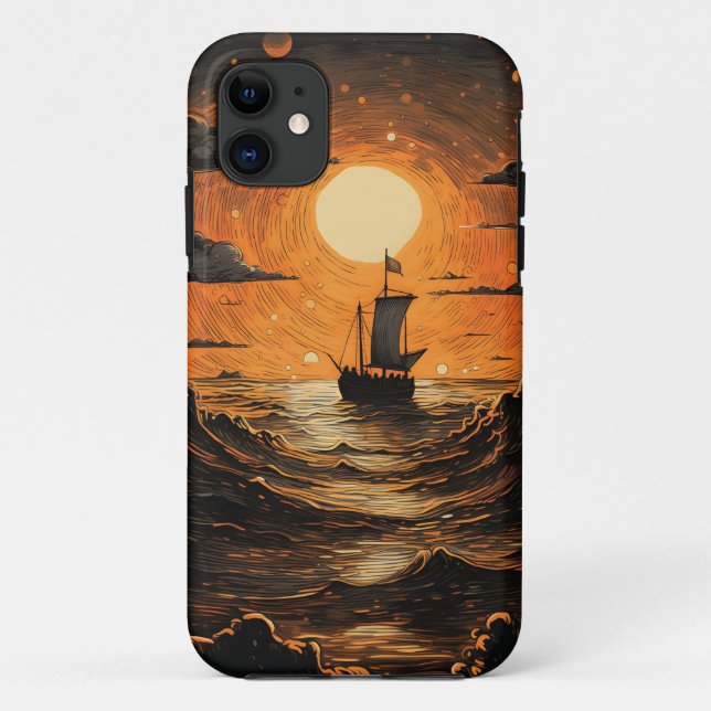 Ship sailing in the night  Case-Mate iPhone case (Back)