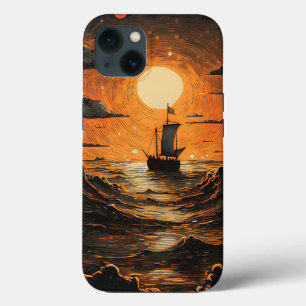 Ship sailing in the night  iPhone 13 case