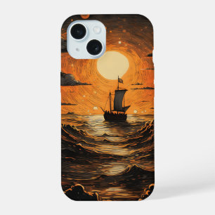 Ship sailing in the night iPhone 15 case