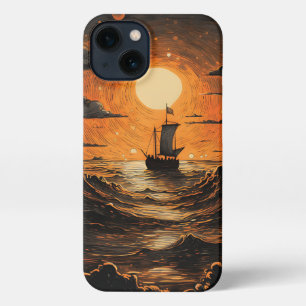 Ship sailing in the night  iPhone 13 case
