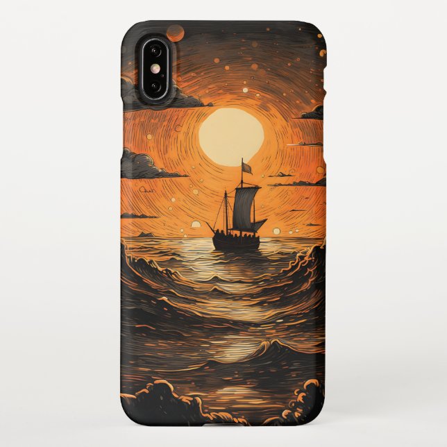 Ship sailing in the night  iPhone case (Back)