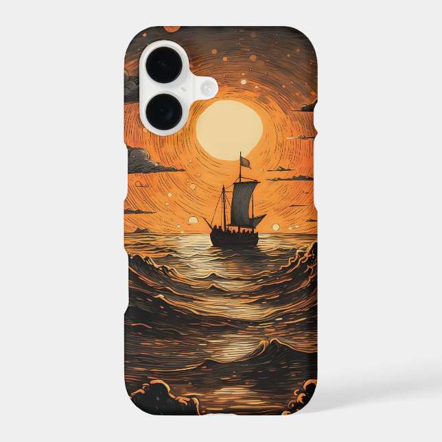 Ship sailing in the night  iPhone case (Back)