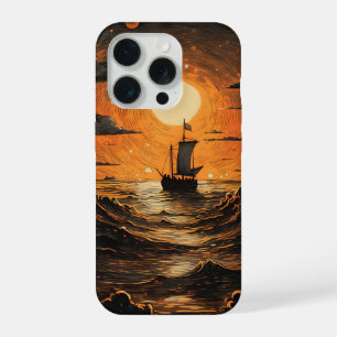 Ship sailing in the night iPhone 15 pro case
