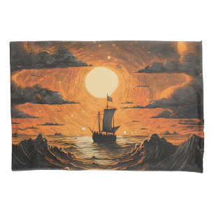 Ship sailing in the night  pillowcase