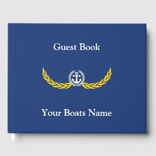 Ship, sailing yacht or motor boats guest book