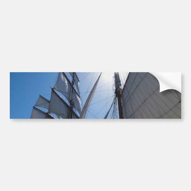 Ship Sails Background Background Bumper Sticker (Front)