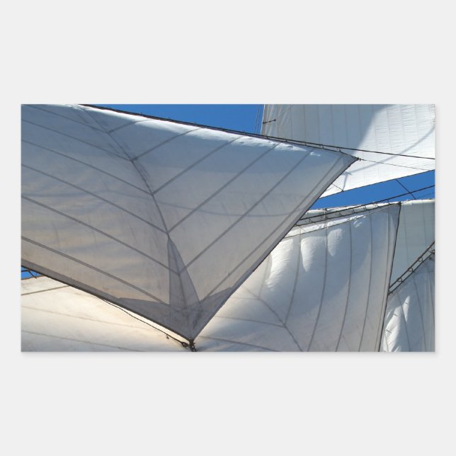 Ship Sails Background Rectangle Sticker (Front)