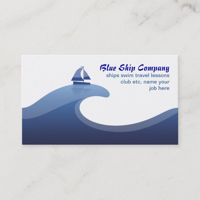 ship sea ocean business card (Front)