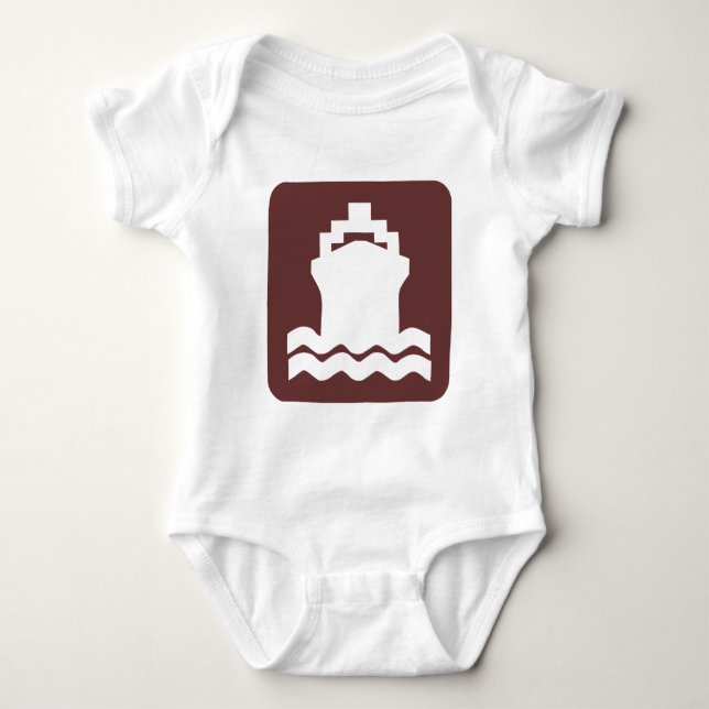 Ship Shape - Dark Brown Baby Bodysuit (Front)