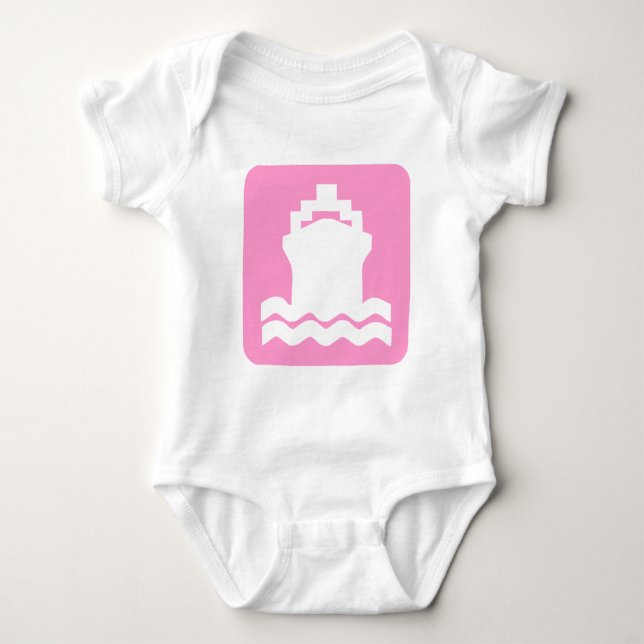 Ship Shape - Pink Baby Bodysuit (Front)