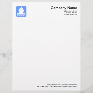 Ship Symbol - Baby Blue Letterhead