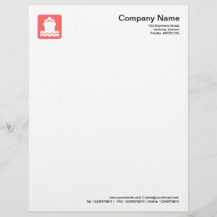 Ship Symbol - Tropical Pink Customized Letterhead
