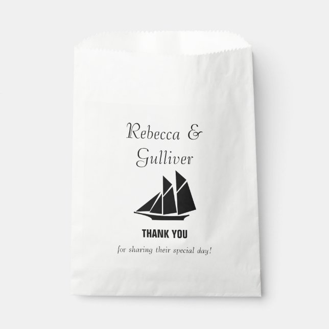Ship Thank You Favour Bags (Front)