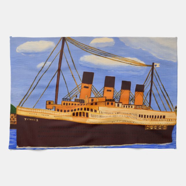 Ship Titanic kitchen towel  (Horizontal)