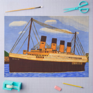 Ship Titanic Tissue paper sheet