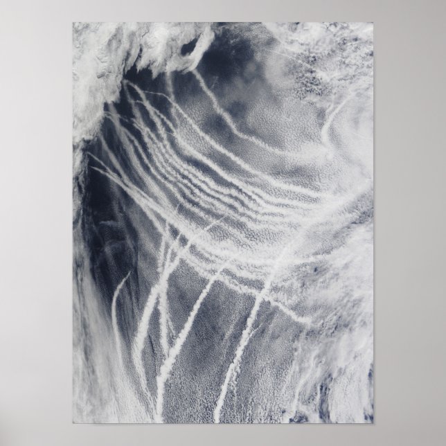 Ship tracks the northern Pacific Ocean Poster (Front)