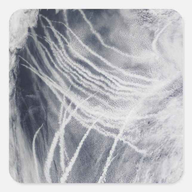 Ship tracks the northern Pacific Ocean Square Sticker (Front)