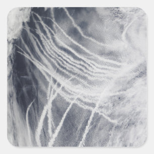 Ship tracks the northern Pacific Ocean Square Sticker