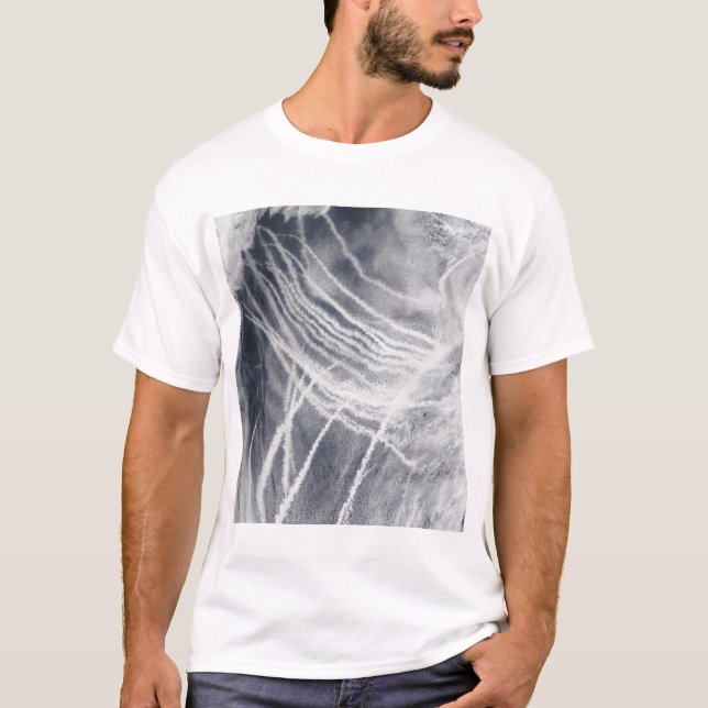 Ship tracks the northern Pacific Ocean T-Shirt (Front)